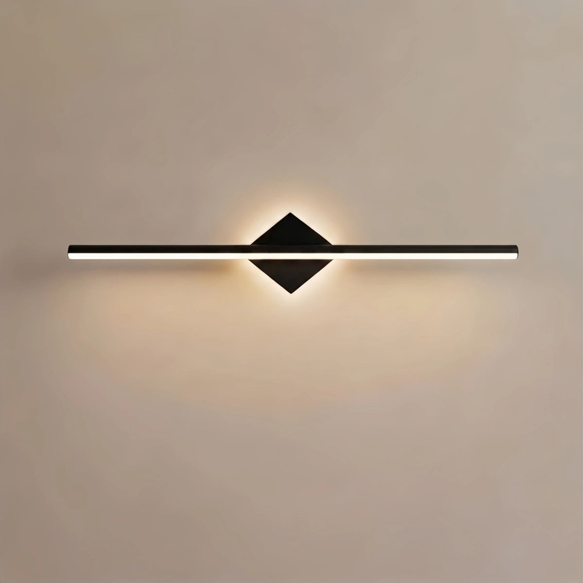 Arcato Minimalistische lineare Waschtischleuchte Schwarz/Gold Metall für Bad/Schlafzimmer