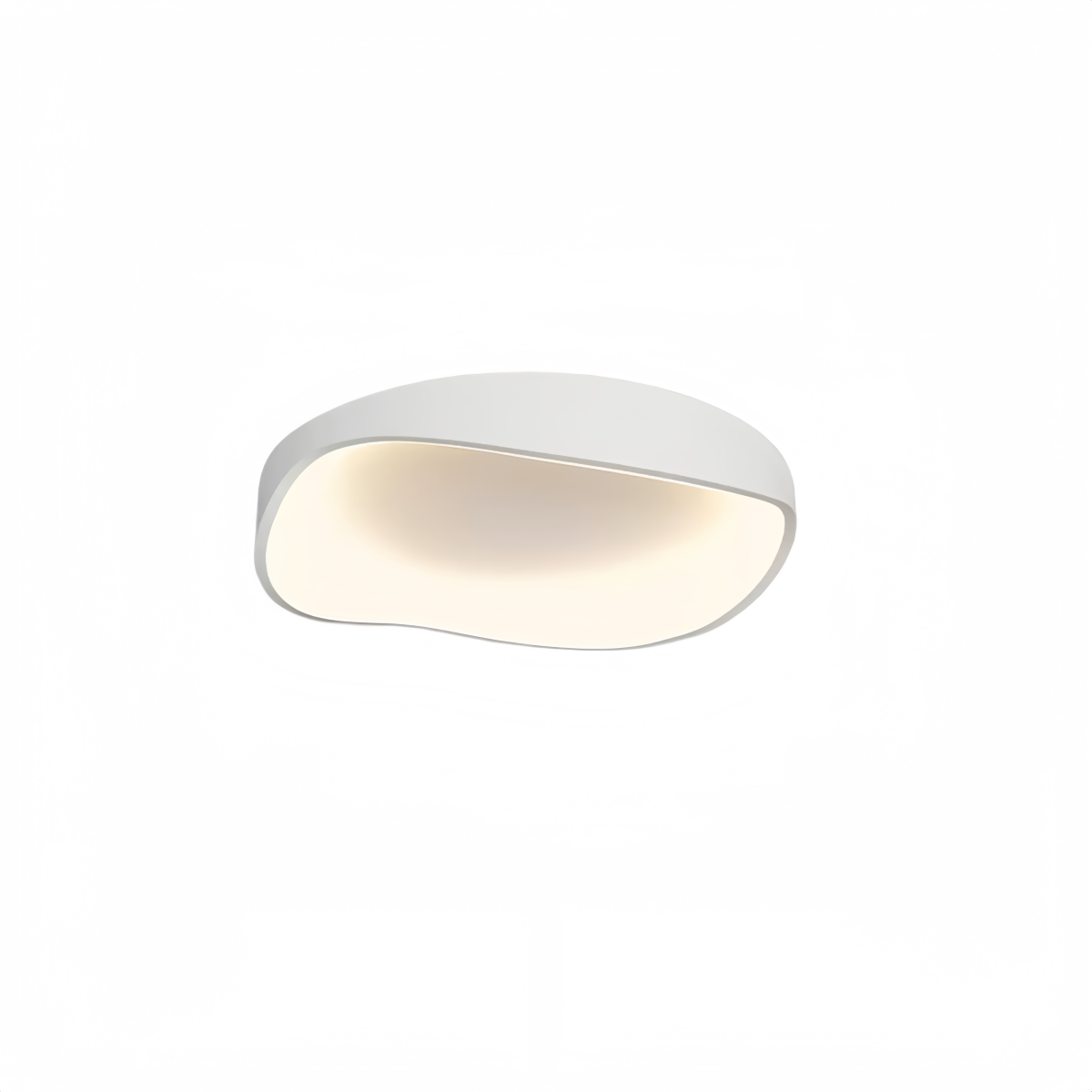 Crema Moderne weiße LED-Deckenleuchte – Metall/Acryl für das Wohnzimmer