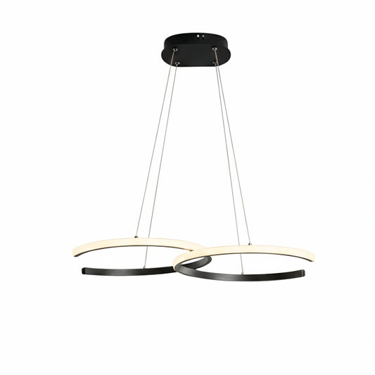Moderne dimmbare Pendelleuchte Excelis – Metall- und Silikagelring für Esszimmer