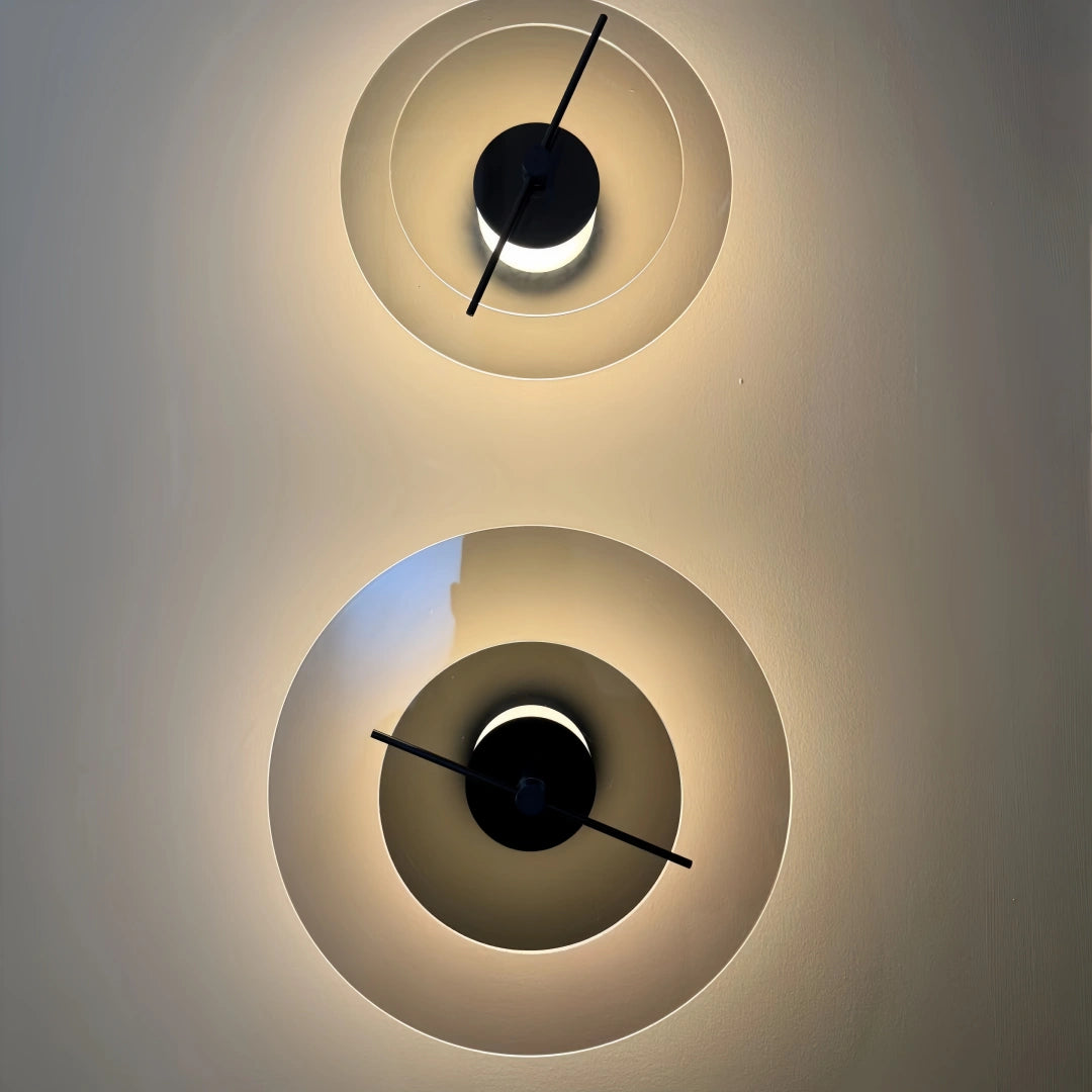Vetro Moderne Wandleuchte – Glas und Karbonstahl mit drehbarem Schirm für Wohnzimmer und Schlafzimmer