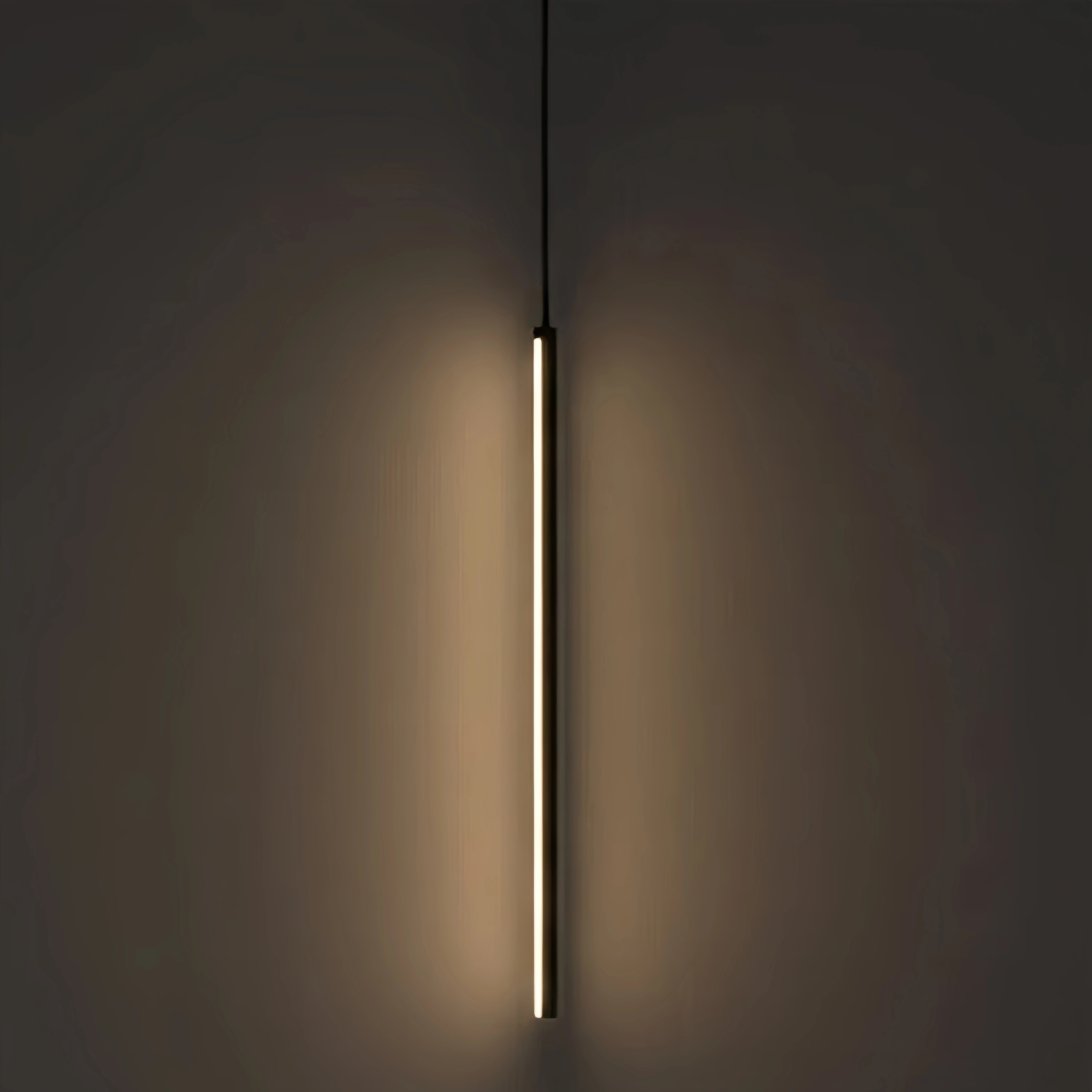 Arcato Minimalistische lineare Pendelleuchte, schwarze Metalllampe für Schlafzimmer