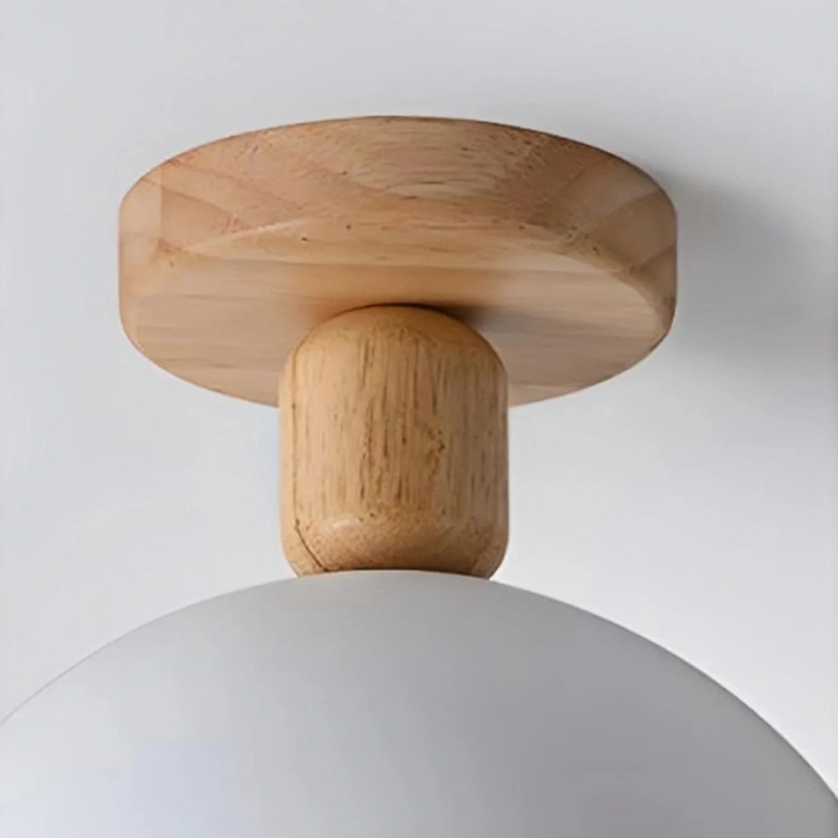 Morandia Moderne Kuppel-/Schalen-Deckenleuchte – 5 Farben, Metall/Holz für Flure