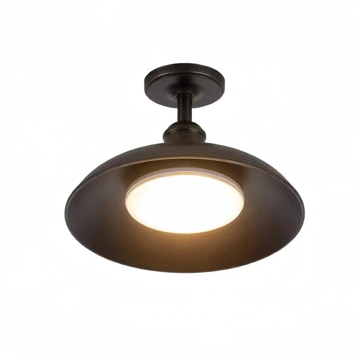 Irondale Industrial Waterproof Pendant Light -- Black/Brass Iron for Outdoor Wall