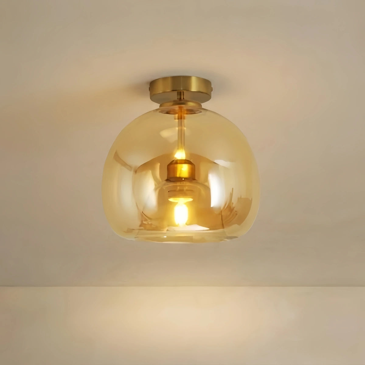 Vetro Moderne LED-Deckenleuchte/Pendelleuchte in Kugelform – Schwarz/Gold für den Flur