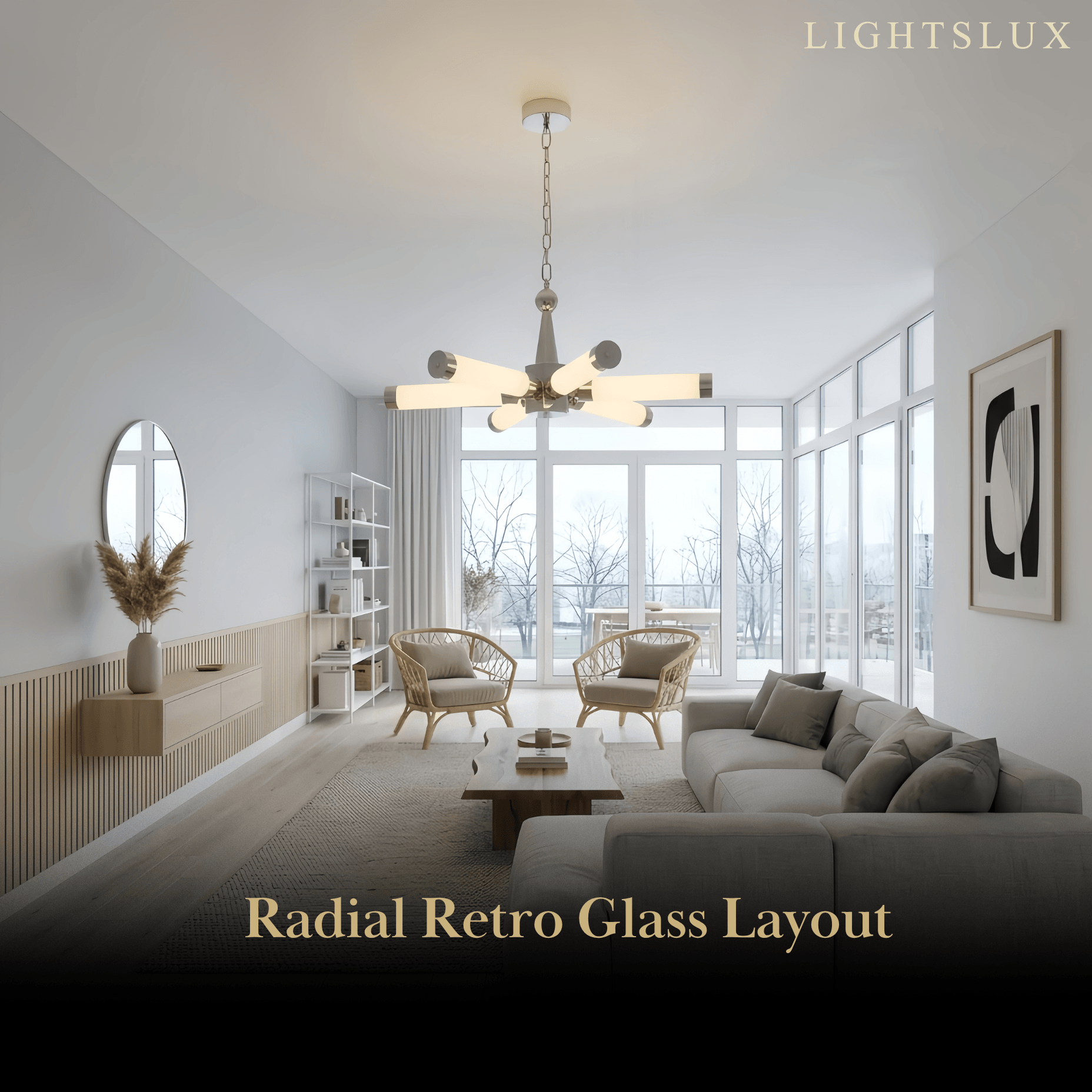 Irondale Industrial Chandelier -- Metal & Acrylic Dimmable for Dining Room