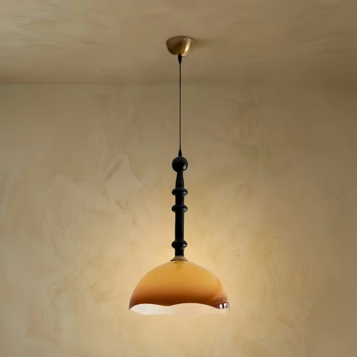 Vetro Retro Glass Pendant Light --Coffee Or White for Dining Room