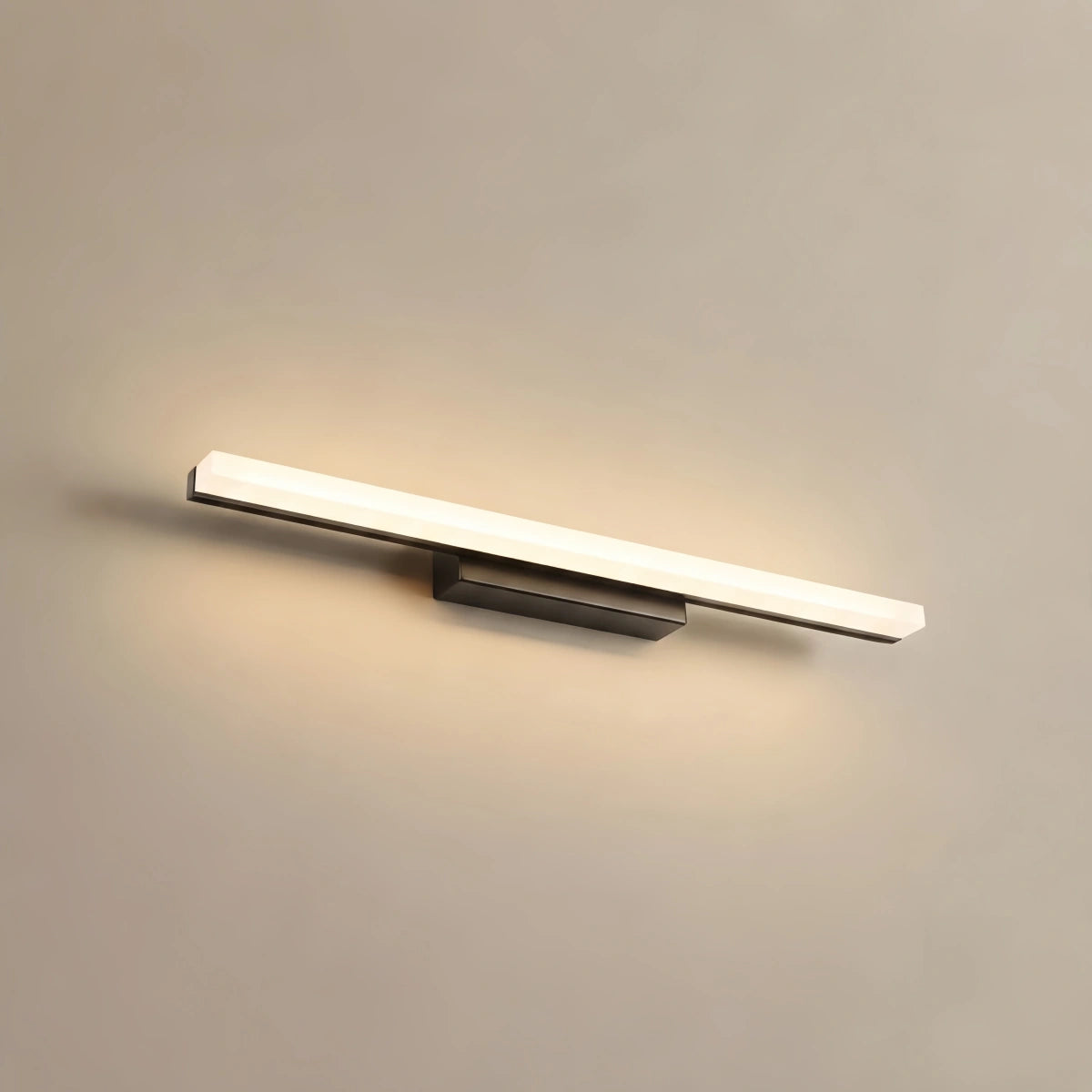 Arcato Minimalistische lineare Wandleuchte für Badezimmer – IP44 Metall in Schwarz/Chrom