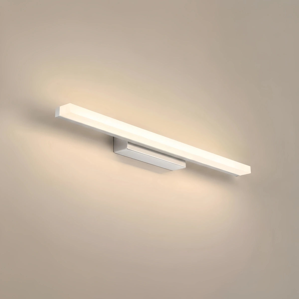 Arcato Minimalistische lineare Wandleuchte für Badezimmer – IP44 Metall in Schwarz/Chrom