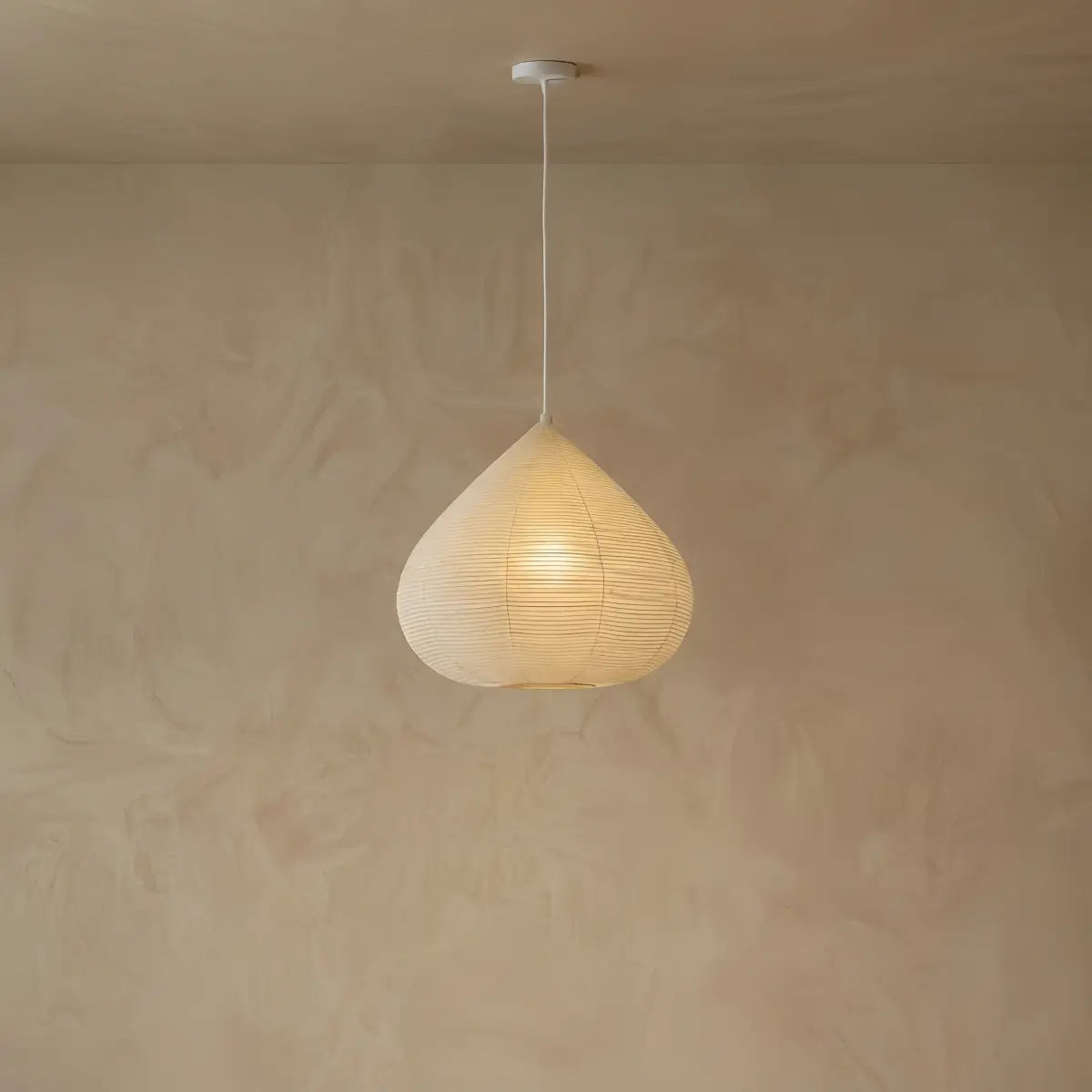 Zenno Japanese Pendant Light -- Handcrafted Parchment for Dining Room