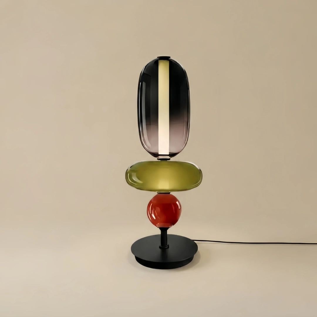 Vetro Art Deco Glass Table Lamp -- Hand-Blown Crystal LED for Living Room