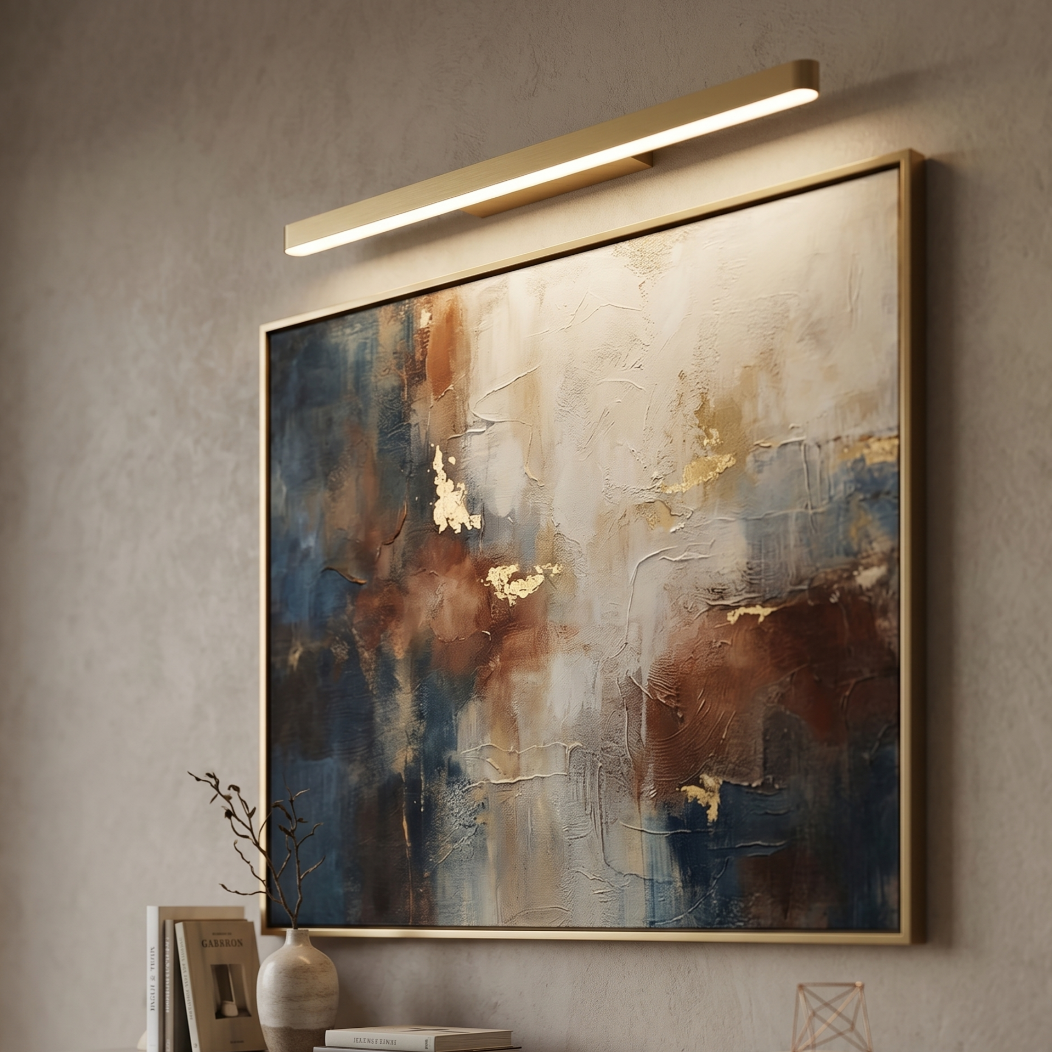 Minimalistische Wandleuchte aus gebürstetem Edelstahl – Kupfer/Chrom/Schwarz für Wohn-/Schlafzimmer