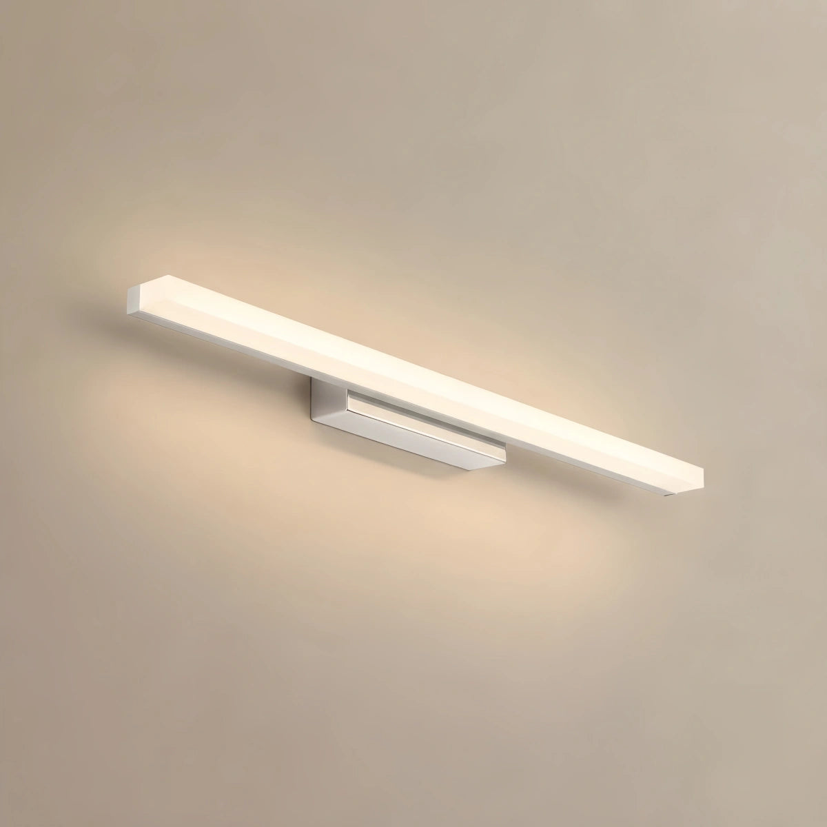 Arcato Minimalistische lineare Wandleuchte für Badezimmer – IP44 Metall in Schwarz/Chrom