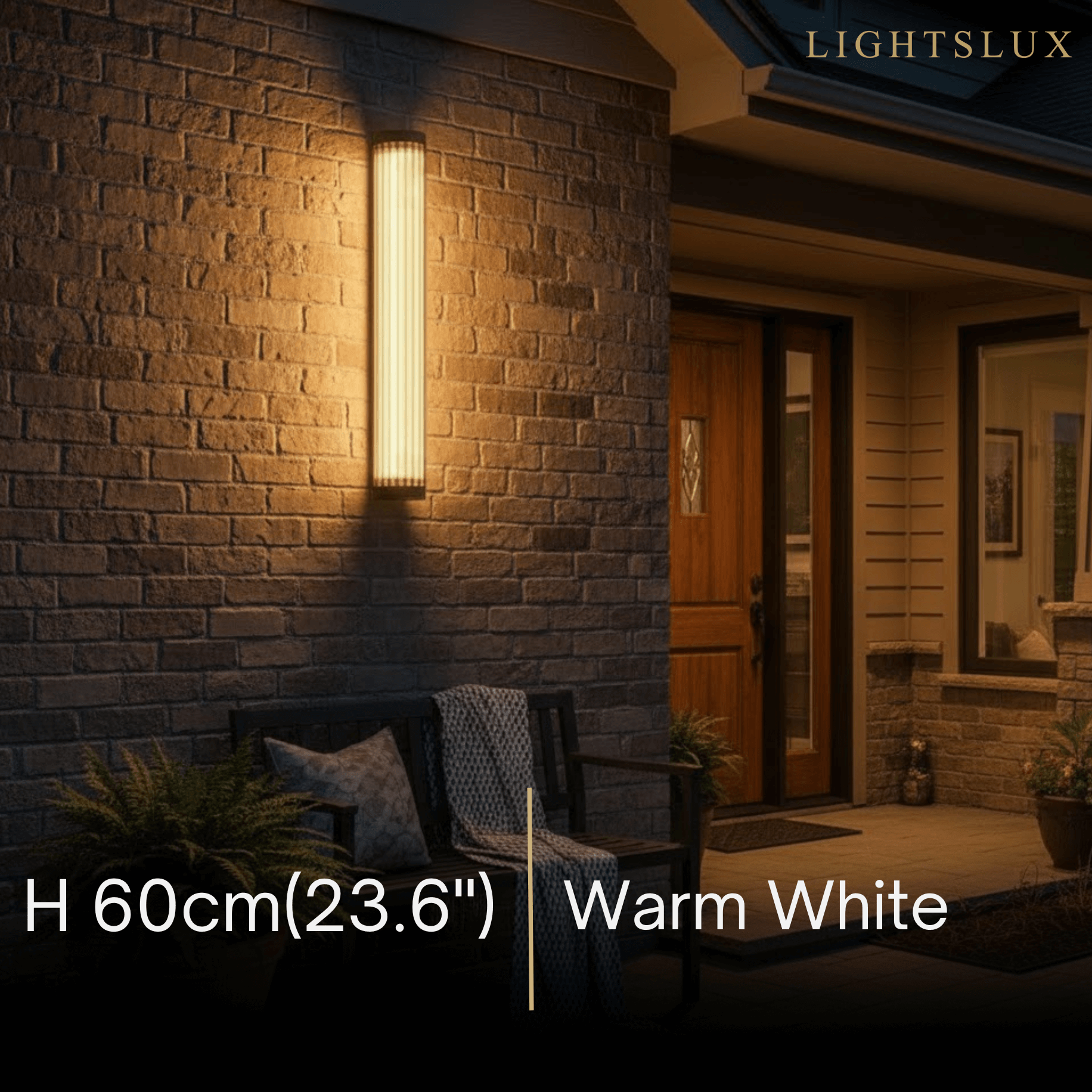 Irondale Moderne schwarze LED-Außenwandleuchte – Wasserdichte Leuchte für Garten/Hof