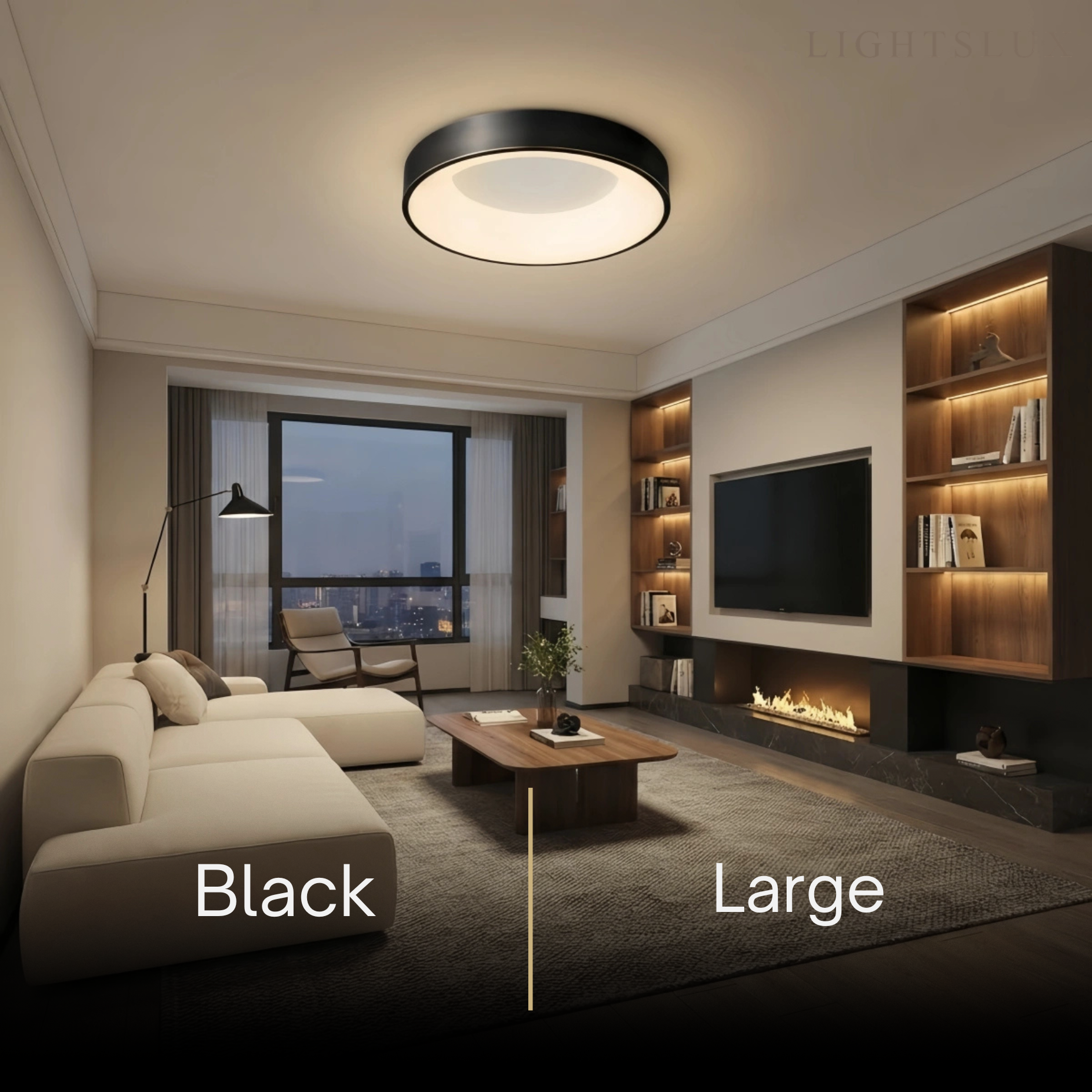 Arcato Moderne Deckenleuchte – Gold/Schwarz LED für Wohnzimmer