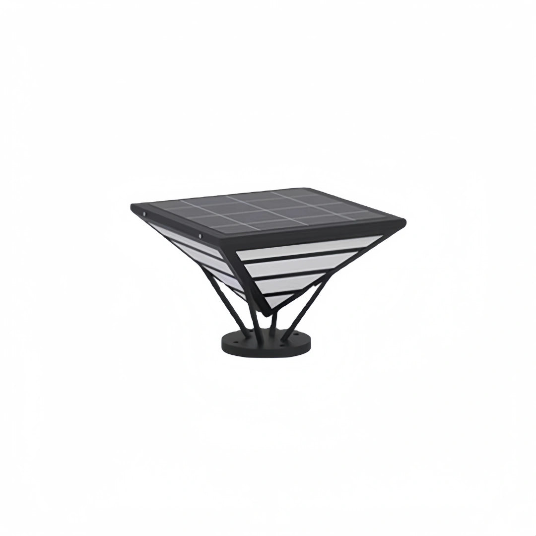Arcato Industrielle schwarze Säulenleuchte – Diamantförmiges Metalldesign für den Garten