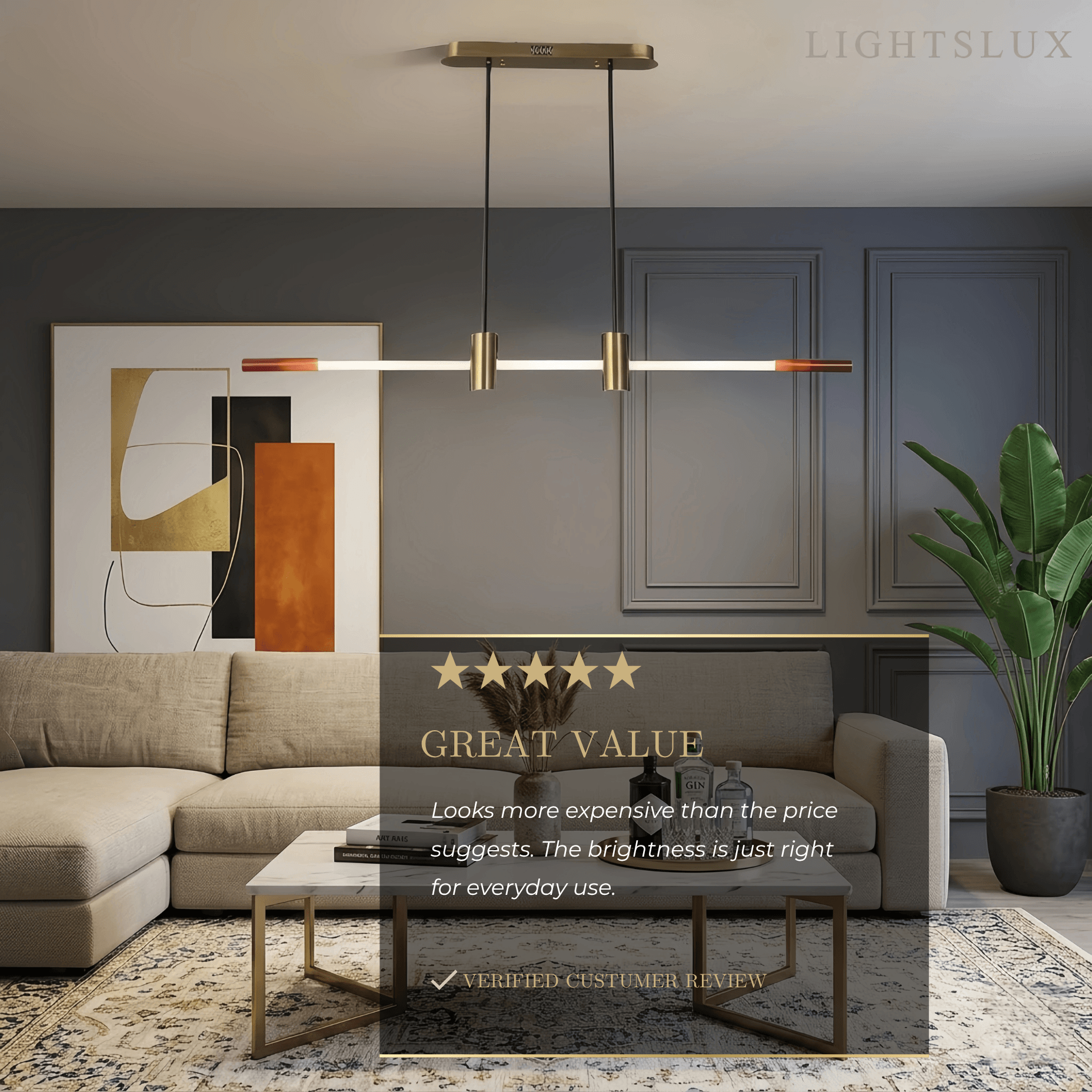 Arcato Modern Metal & Acrylic Pendant Light