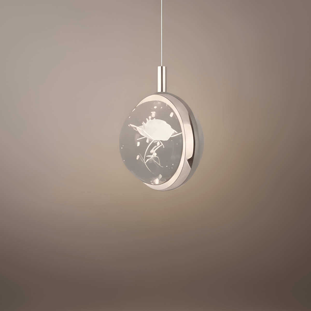 Art Deco Gold Pendant Light – Globular Metal/Crystal for Bedroom