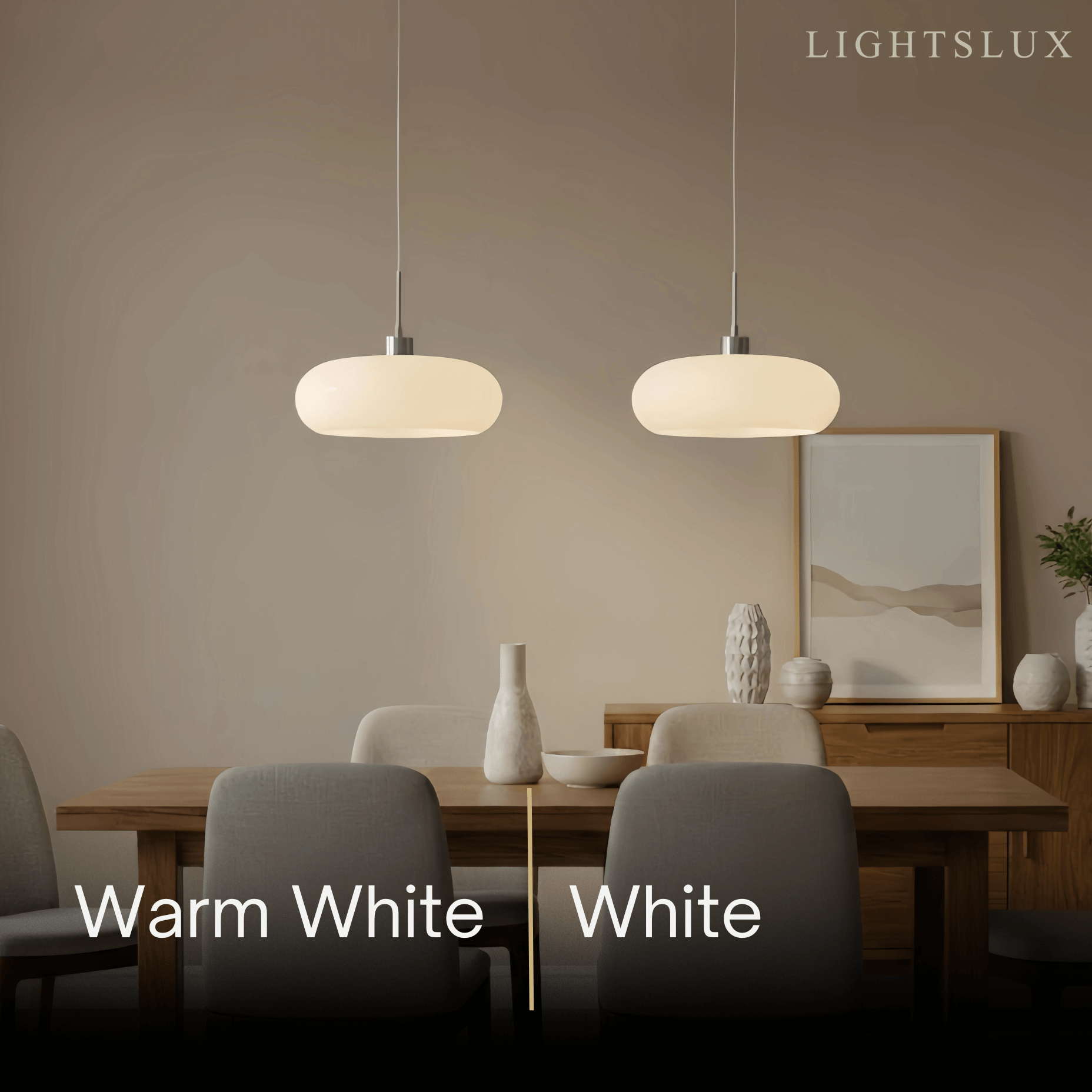 Crema Modern Pendant Light – Orange/White Metal Fixture for Dining Room