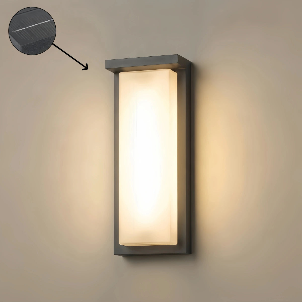 Irondale Modern Rectangular Outdoor Wall Lamp – Black Metal/Acrylic for Garden