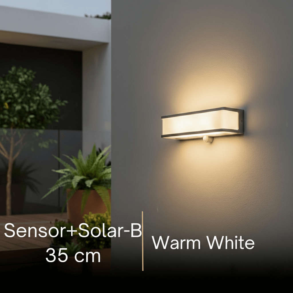 Lunara Modern Solar LED Outdoor Wall Lamp