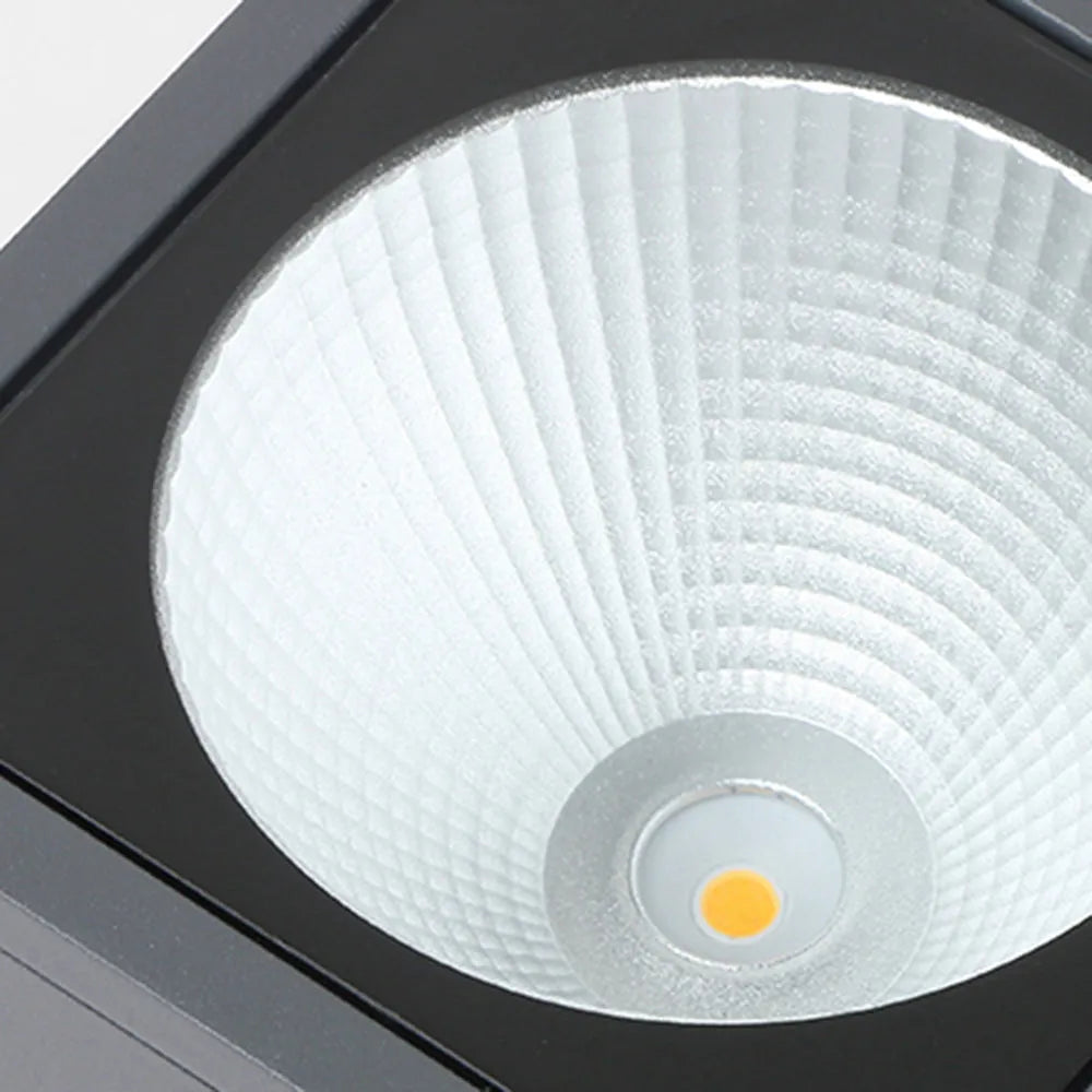 Industrial Outdoor Ceiling Light - Grey Metal Glass Square Design for Patio