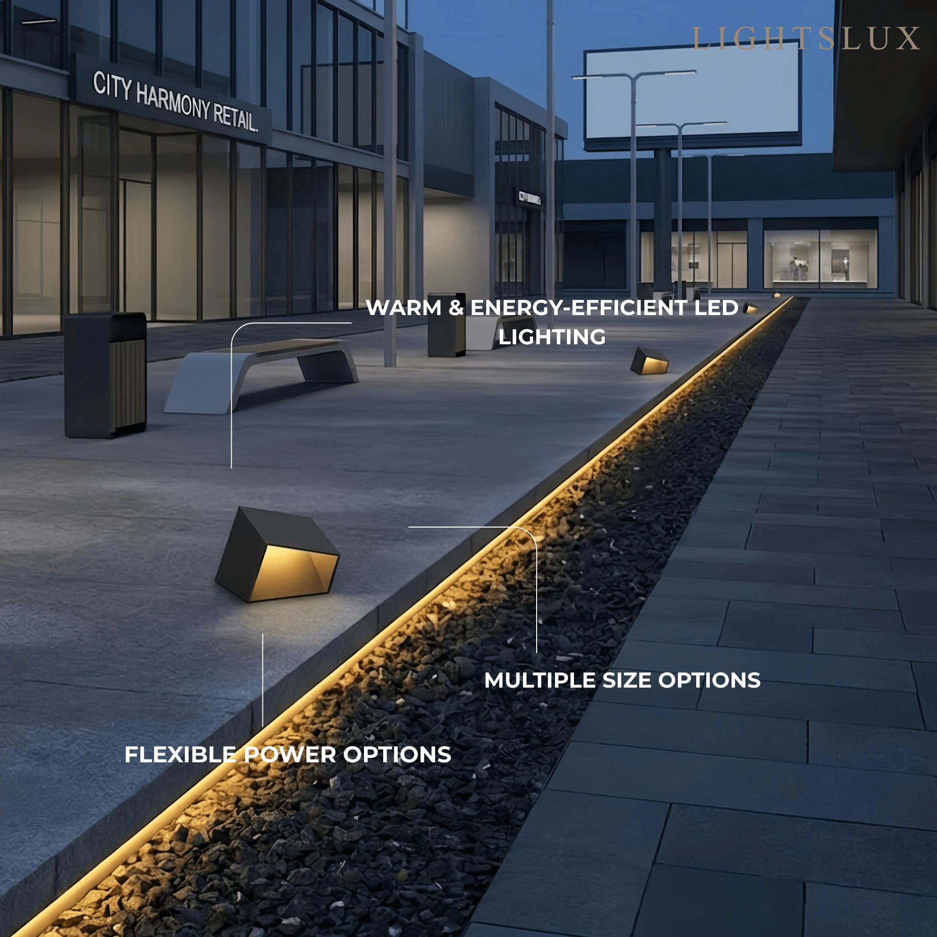 Modern Solar Pathway Lights - Black