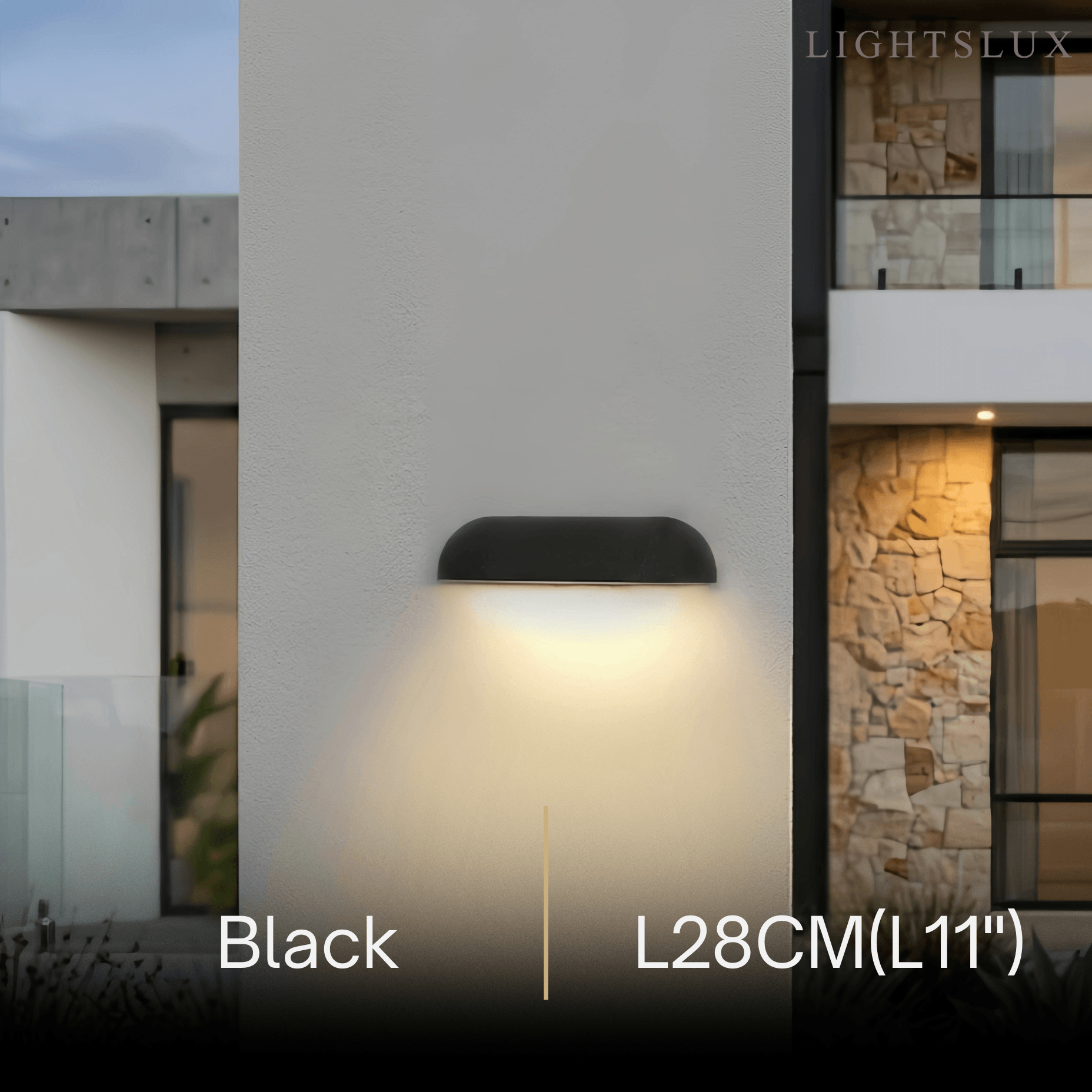 Arcato Modern Arched Outdoor Wall Lamp