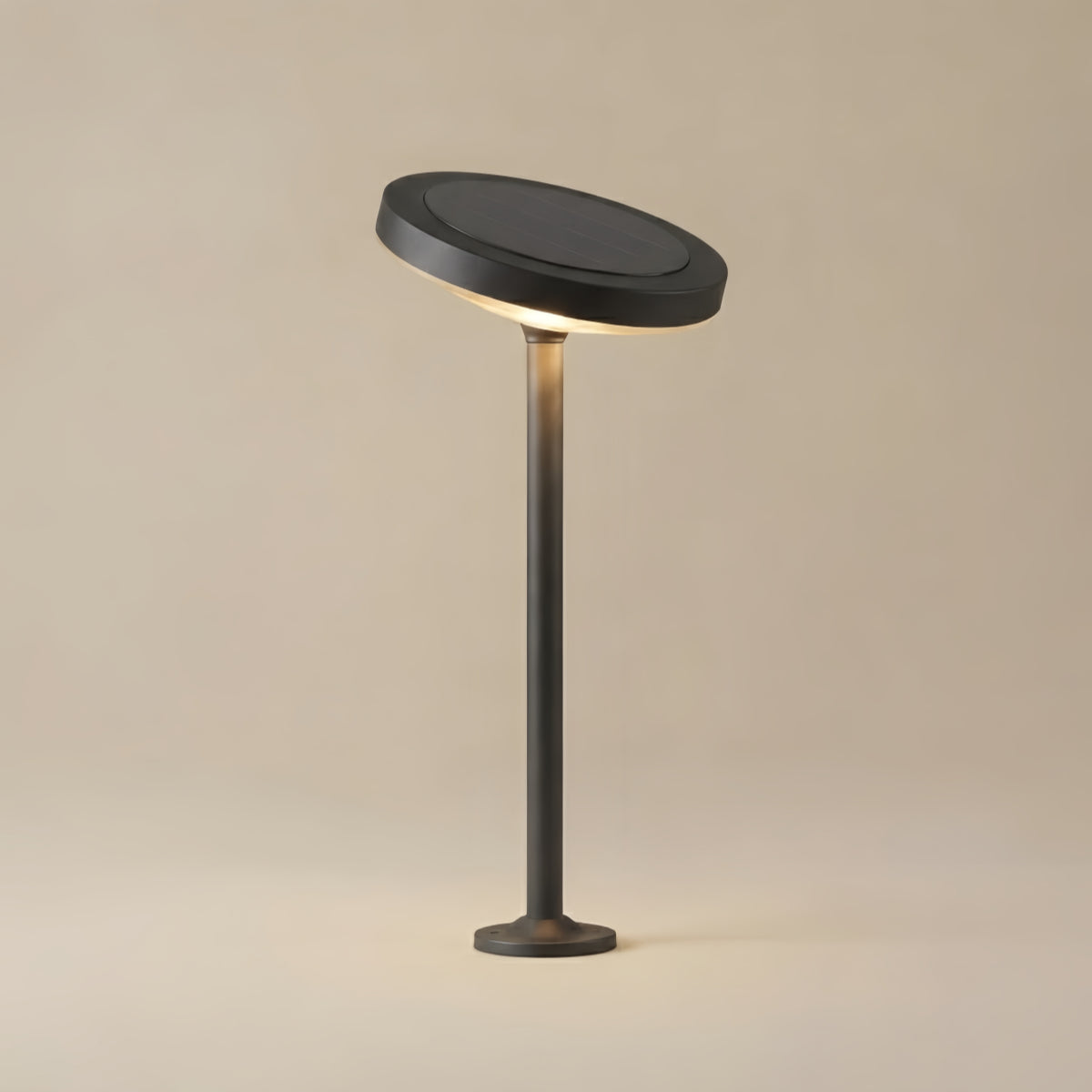 ALS776Irondale Minimalist Solar Pathway Light – Black Metal & Acrylic for Garden