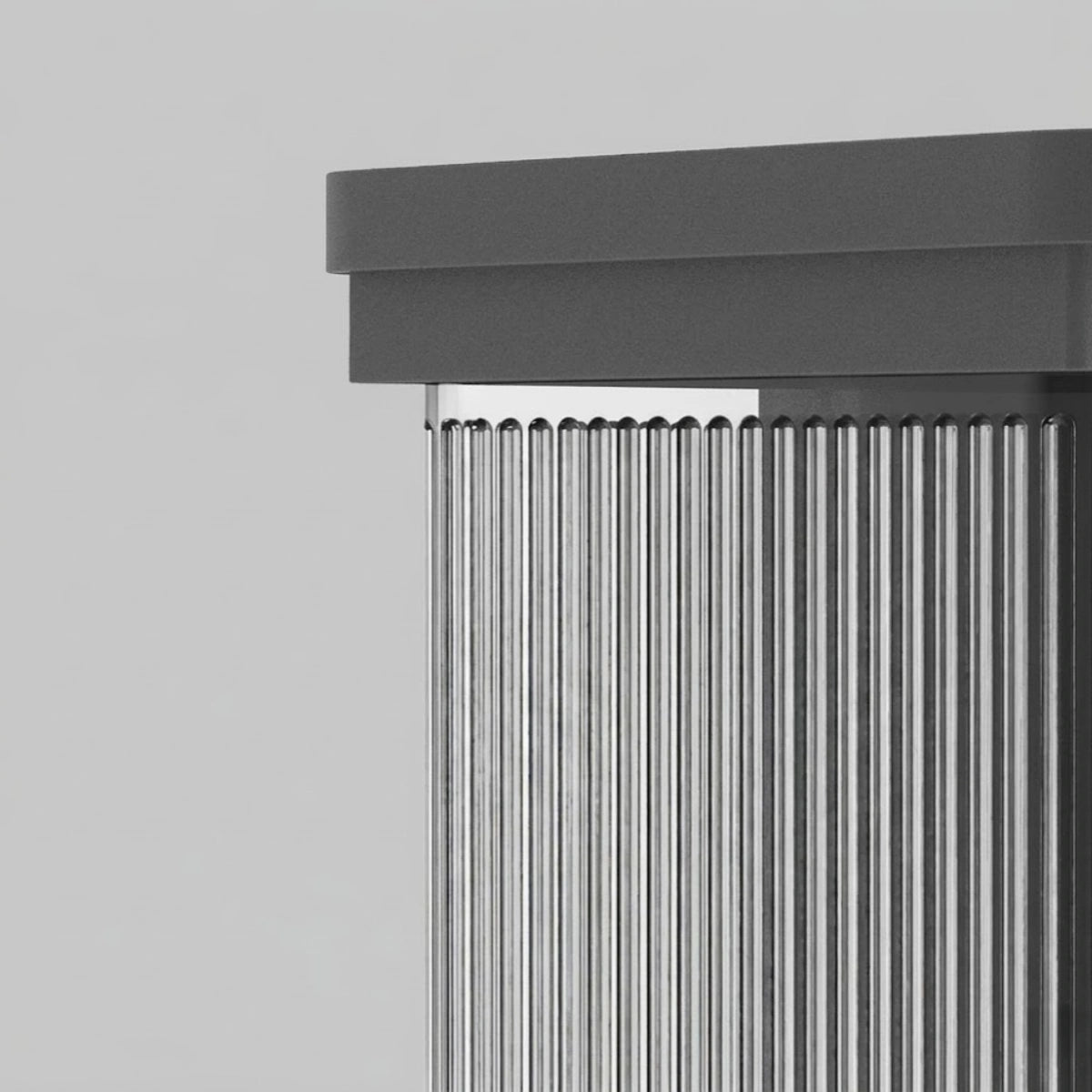 Irondale Industrielle Außenwandleuchte – Rechteckiges Design aus schwarzem Metall für den Garten