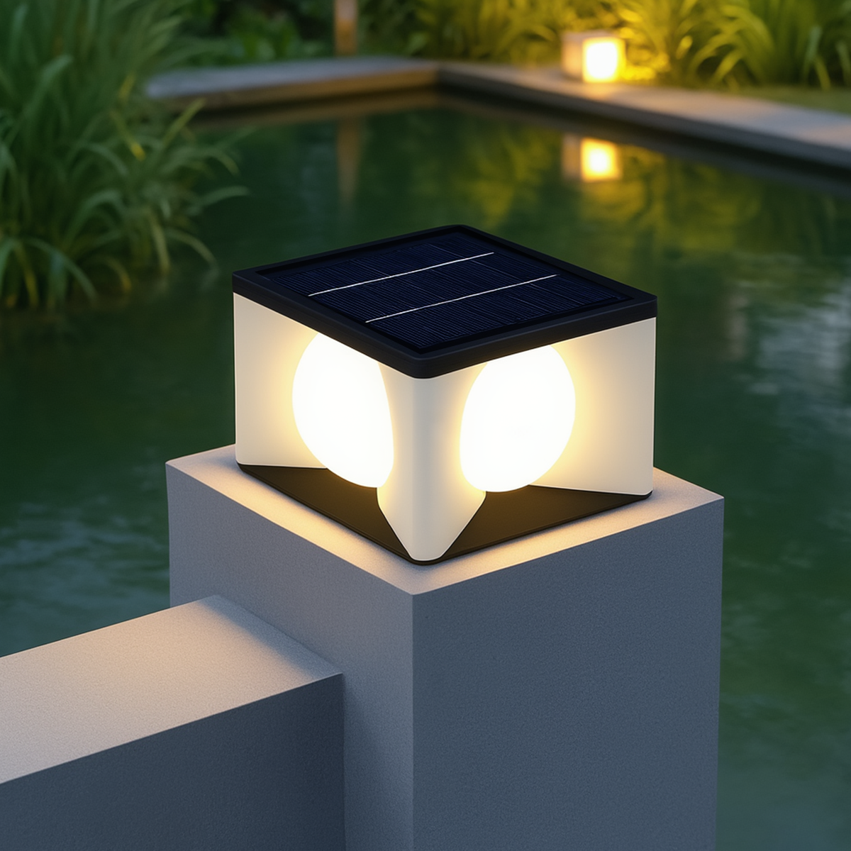 Black Metal Square Moon for Courtyard/Garden