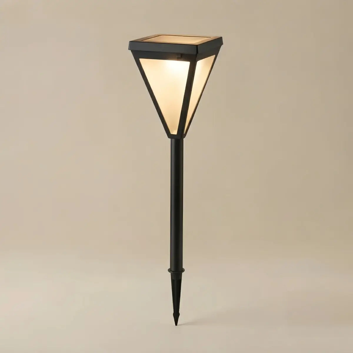 ALS836Arcato Modern Solar Outdoor Path Light - Black Metal Design