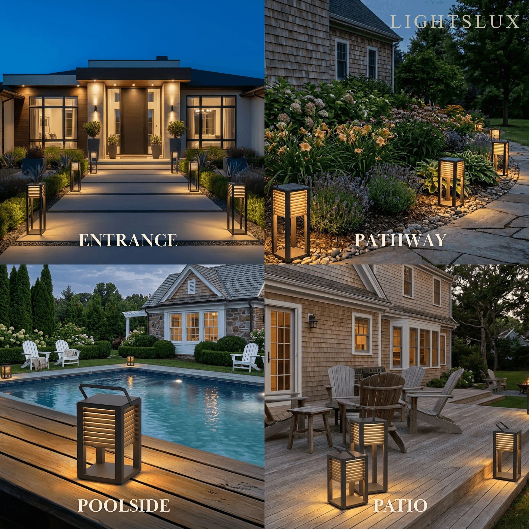 Irondale Modern Solar Outdoor Floor Lamp – Rectangular Black Lantern Light Garden/Patio