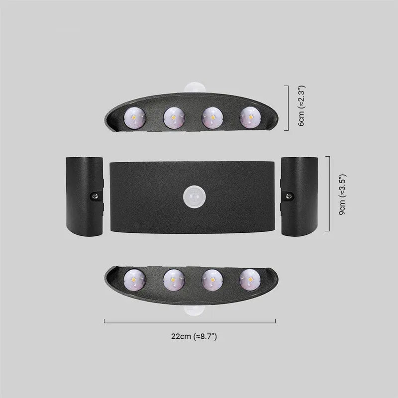 Arcato Modern Outdoor Wall Lamp - Black