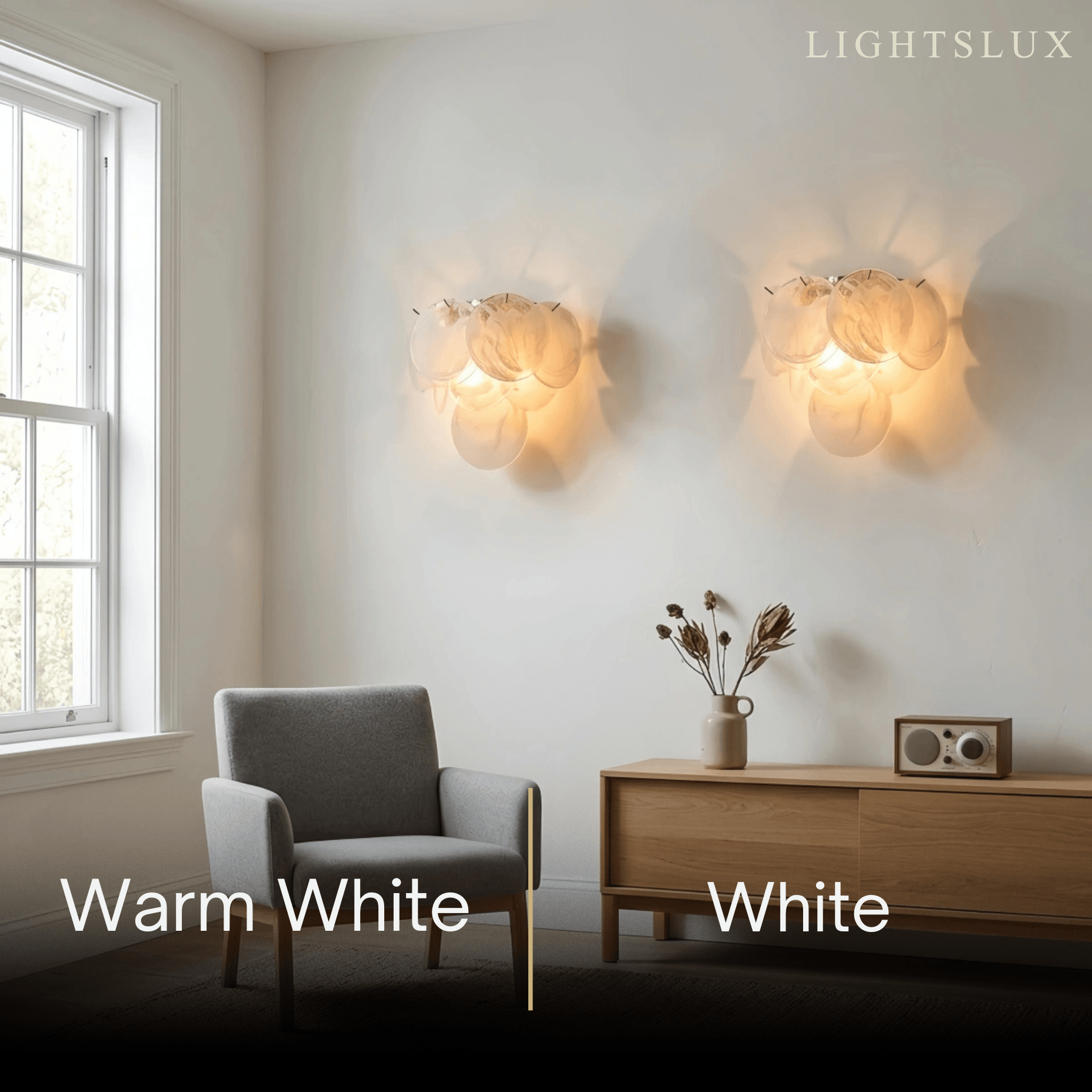 Deco_Glass_Wall_Lamp_--_Iron_Body_White_Finish_for_Living_Room