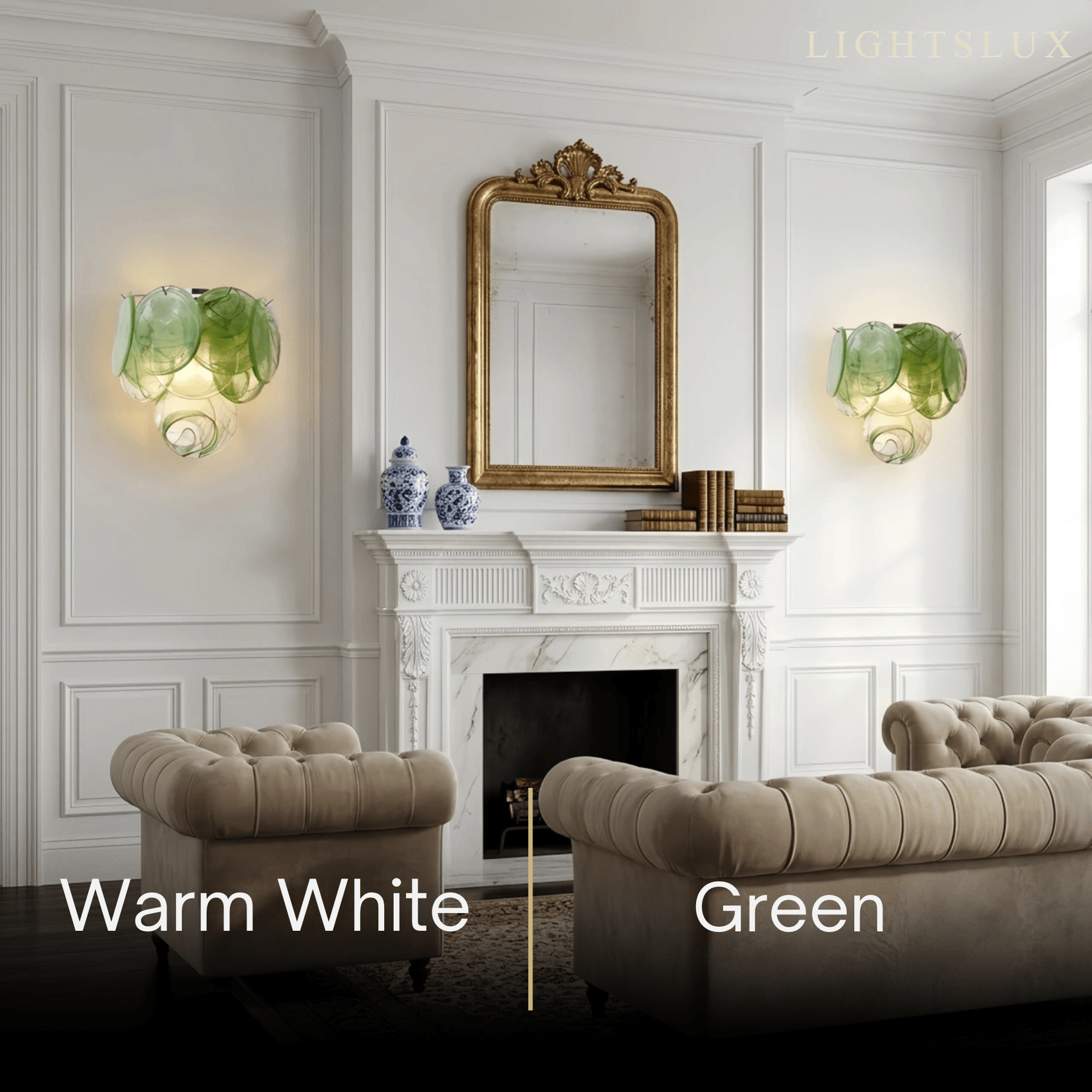Vetro_Art_Deco_Glass_Wall_Lamp_--_Iron_Body__Green__Finish_for_Living_Room