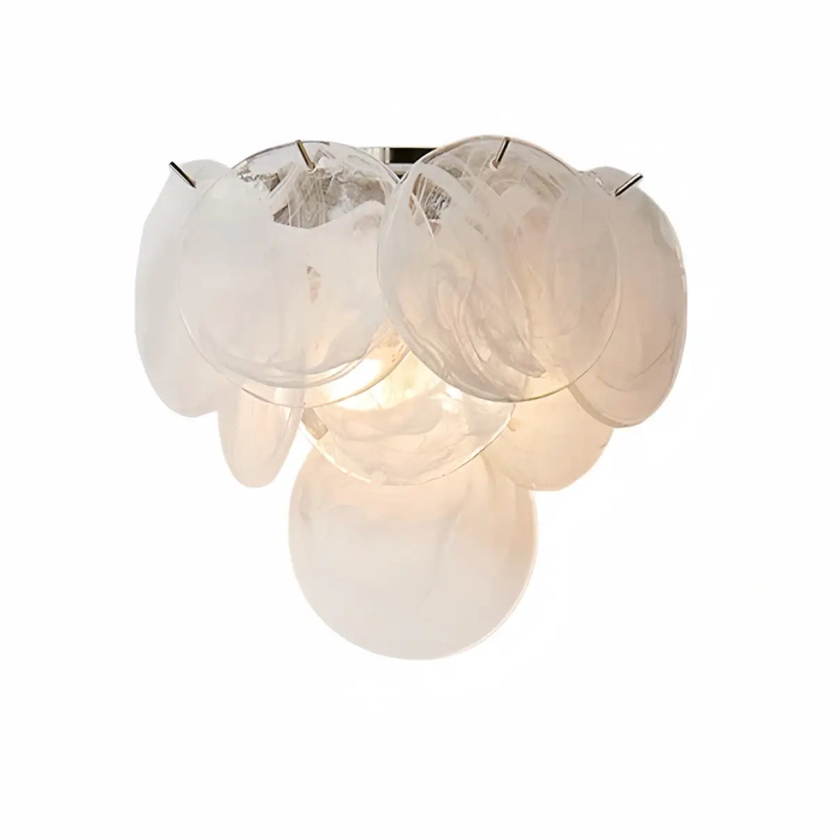 Vetro Art Deco Glass Wall Lamp -- Iron Body Red/Green/White Finish for Living Room