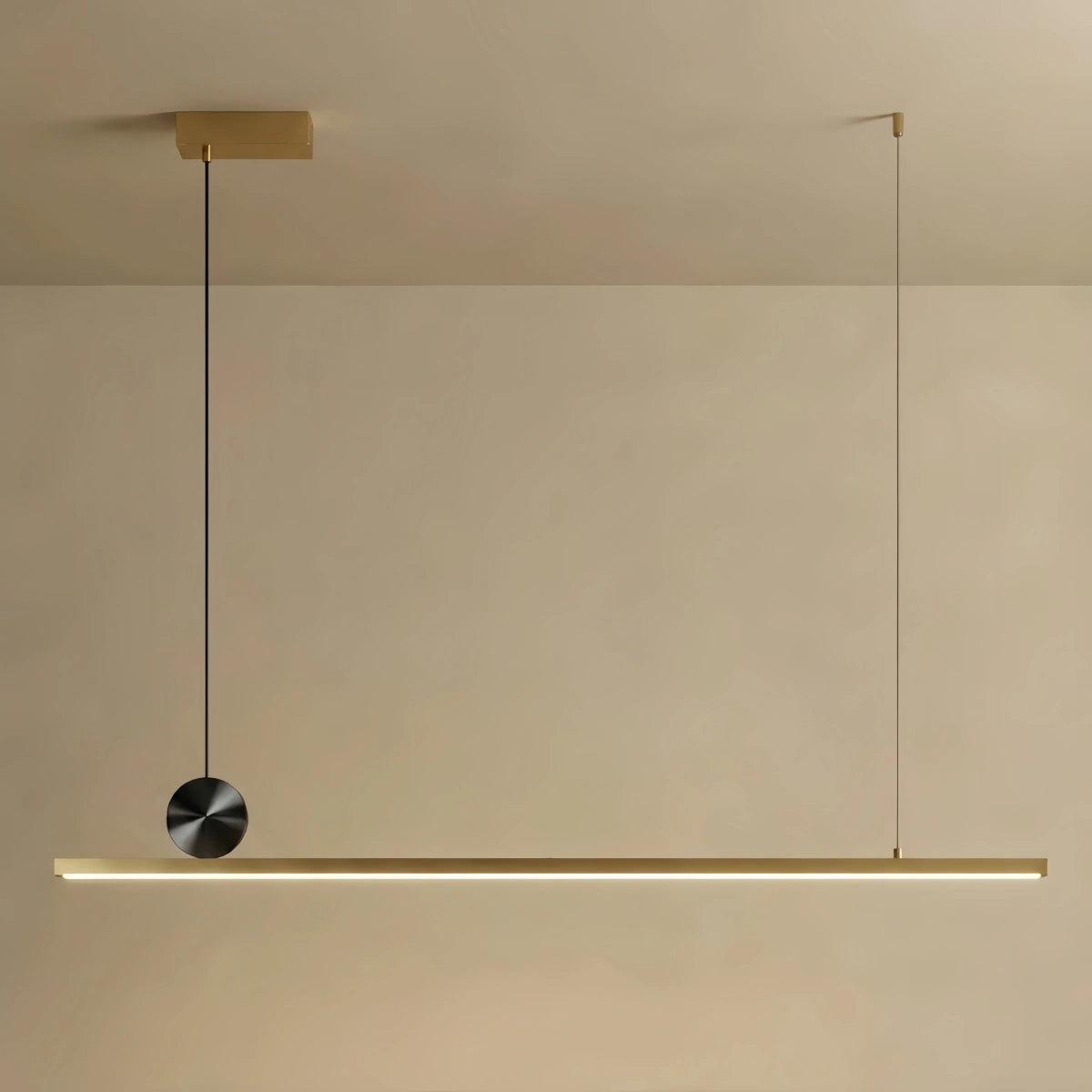 Modern Dimmable Pendant Light - Metal Linear for Living Room