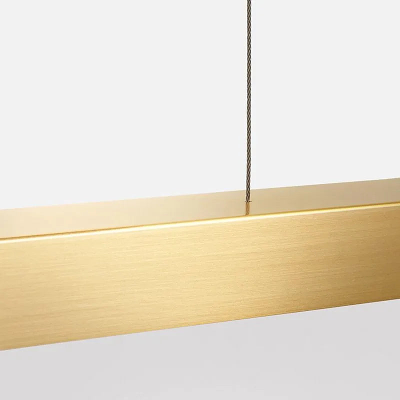 Modern Black Pendant Light - Asymmetrical Metal Linear