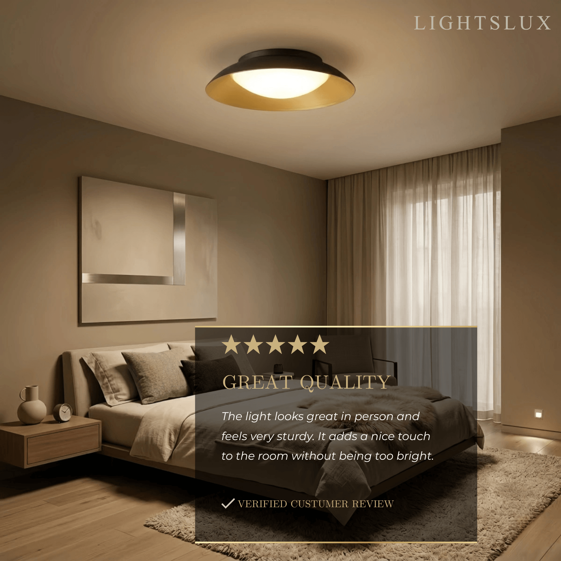 Embrace Nordic Dimmable Flush Mount Ceiling Light