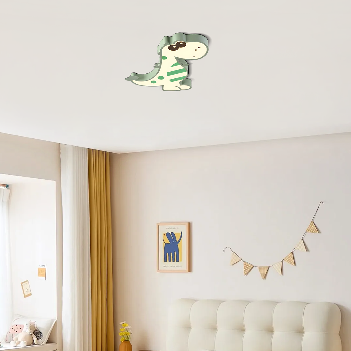 Moderne, dimmbare Deckenleuchte Vivara – Niedliches Drachendesign fürs Kinderzimmer