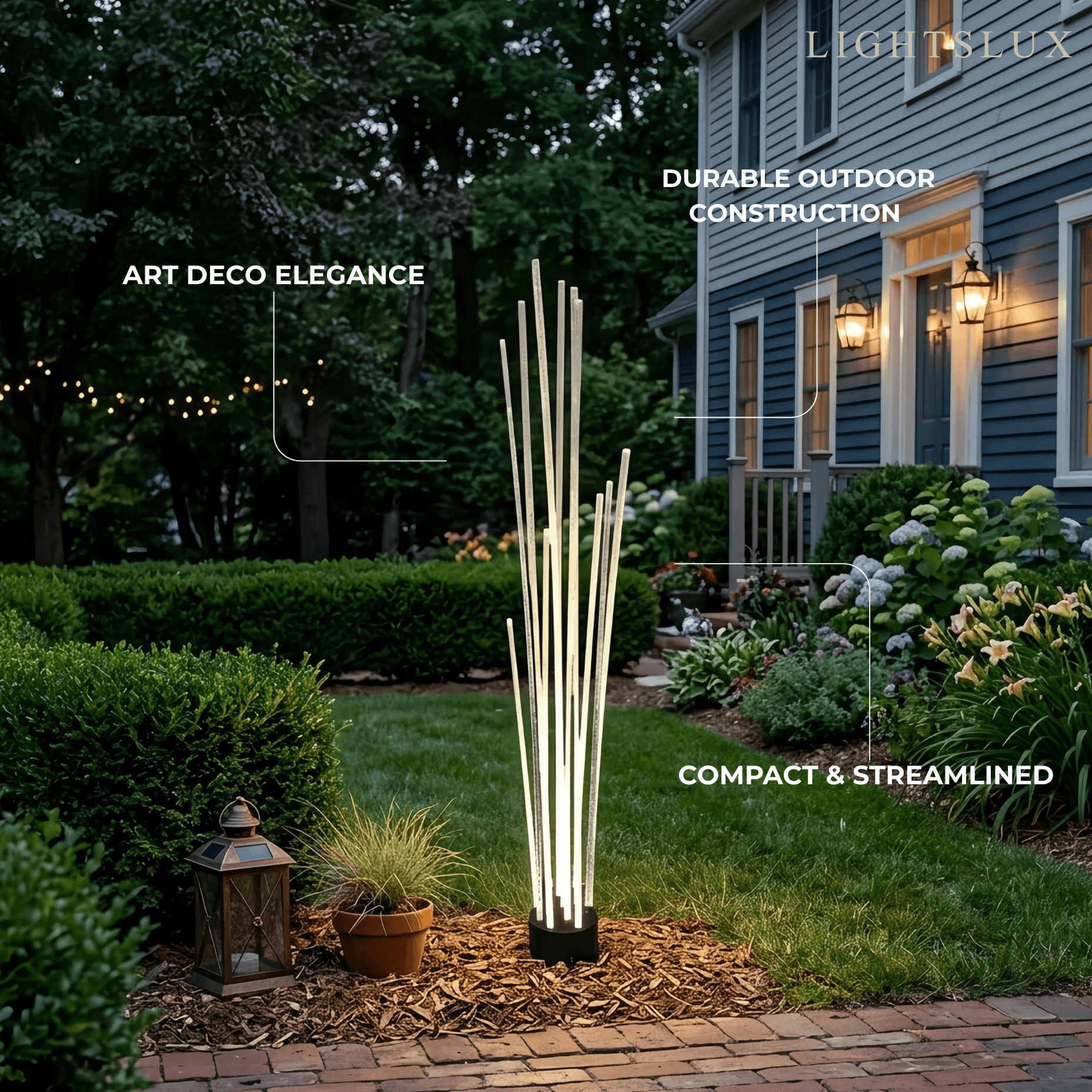 Arcato Art Deco Optical Fiber LED Path Light