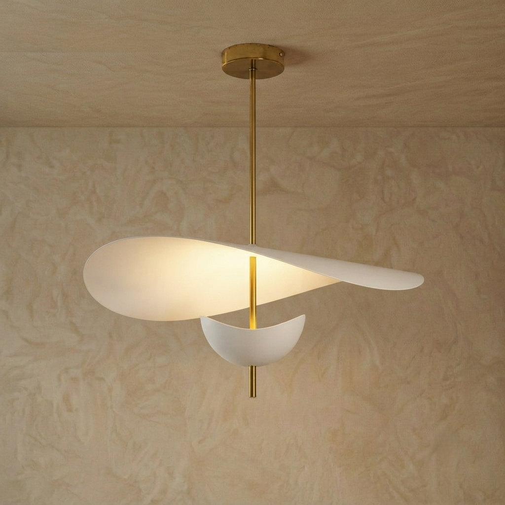 Arcato Nordic Pendant Lamp — White Layered Design for Dining Room B