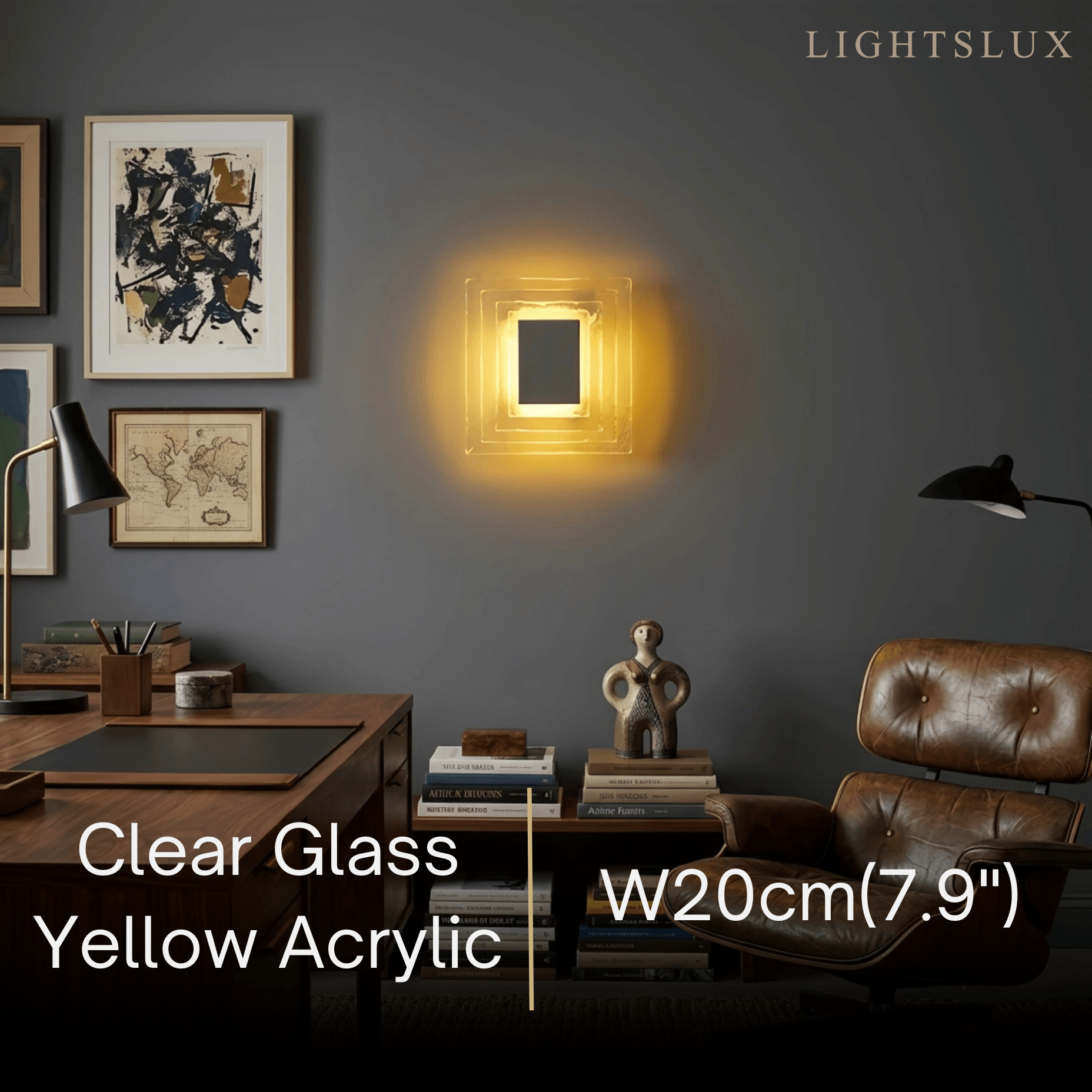 Velora Elegant Wall Light -- Layered Murano Glass for Living Room