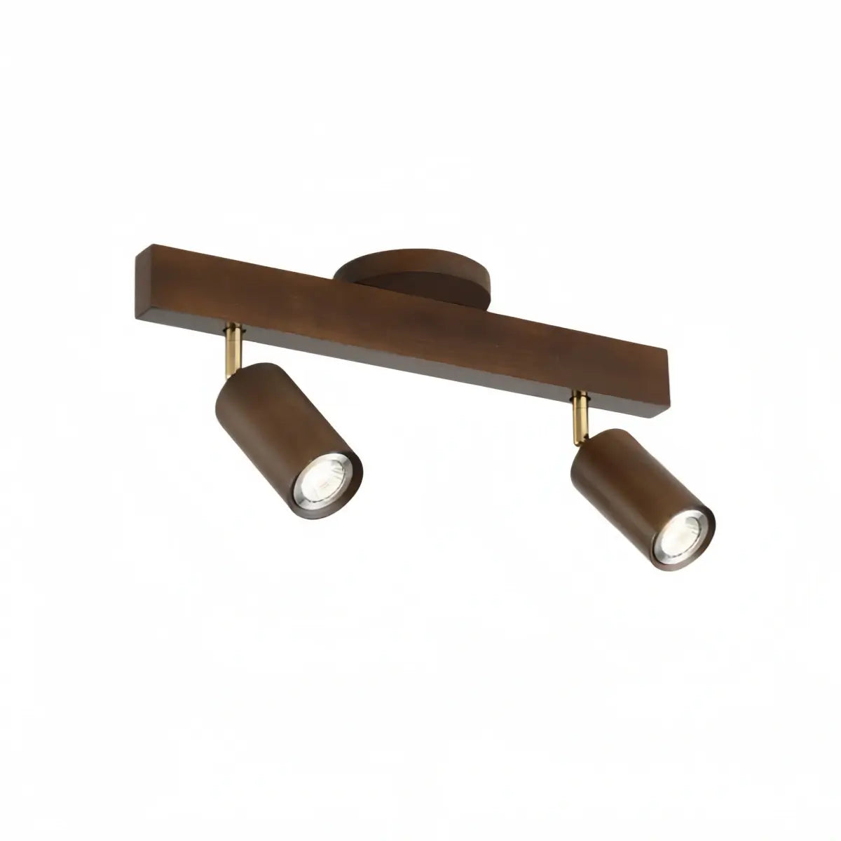 Modern Wood Track Lighting -- Adjustable Spotlights Walnut/Wood for Kitchen & Bar