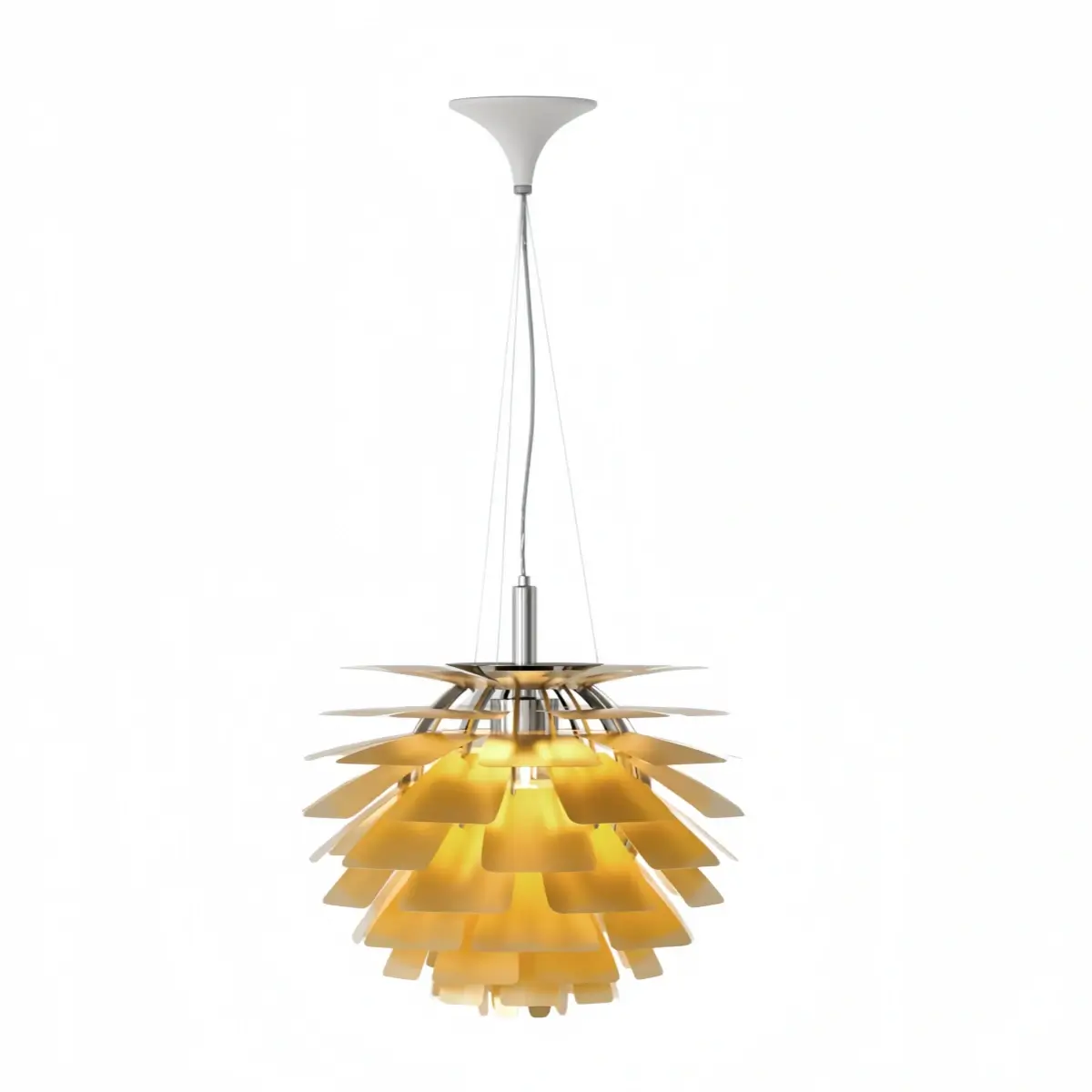Vivara Nordic Aluminum Pendant Light — Pinecone Design Siver/White/Black