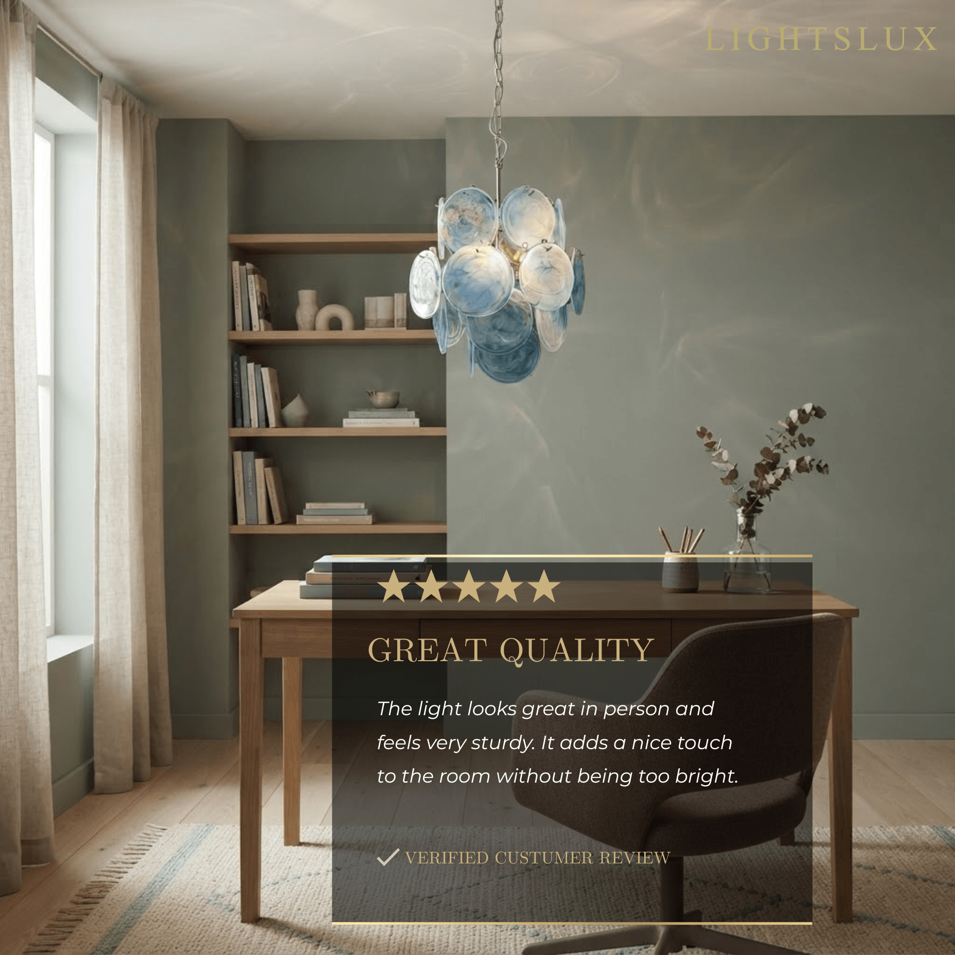 Art-Medieval_Glass_Chandelier_--_Dimmable_3-Color_Light_for_Dining_Room