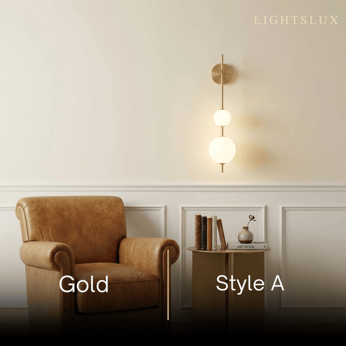 Vivara Modern Alabaster Wall Lamp -- Spheres for Living Room
