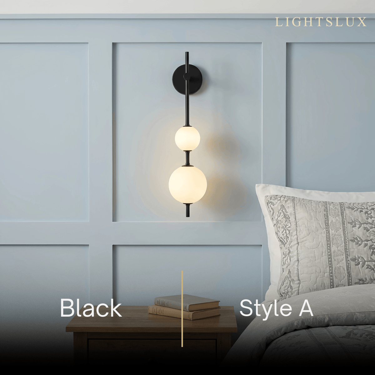 Vivara Modern Alabaster Wall Lamp -- Spheres for Living Room