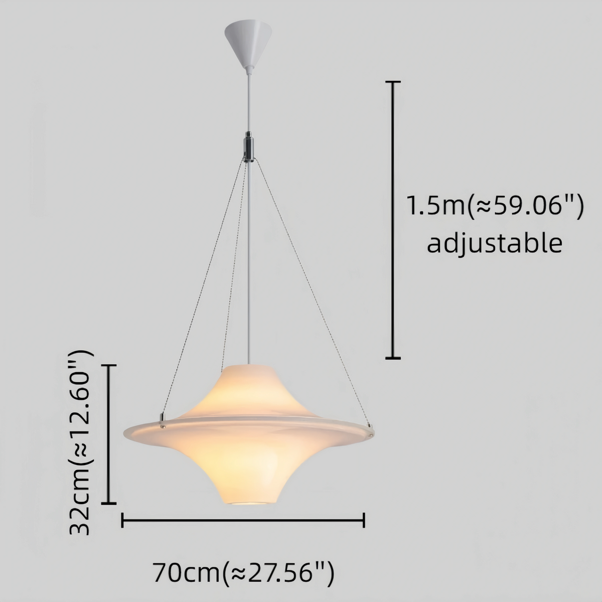 Vivara Modern Pendant Light - Acrylic with 30W LED - 3 Sizes for Living Room
