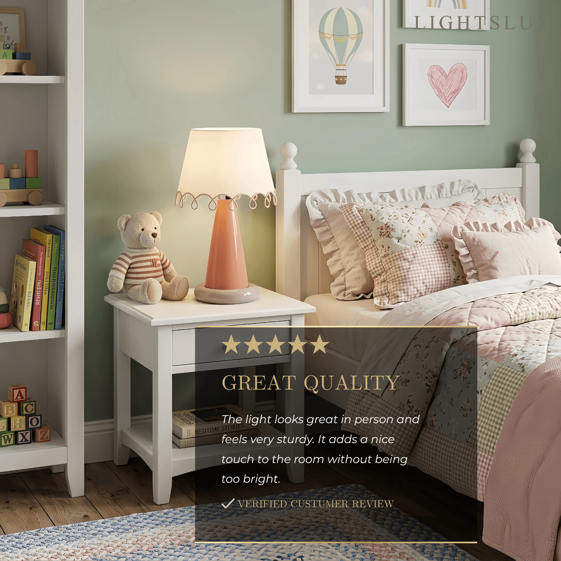 Morandia Nordic Table Lamp--Metal and Fabric for Living Room